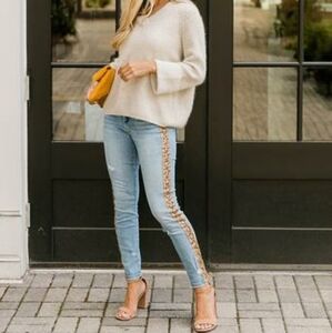 Blank NYC The Bond Skinny Snake Stripe Jeans